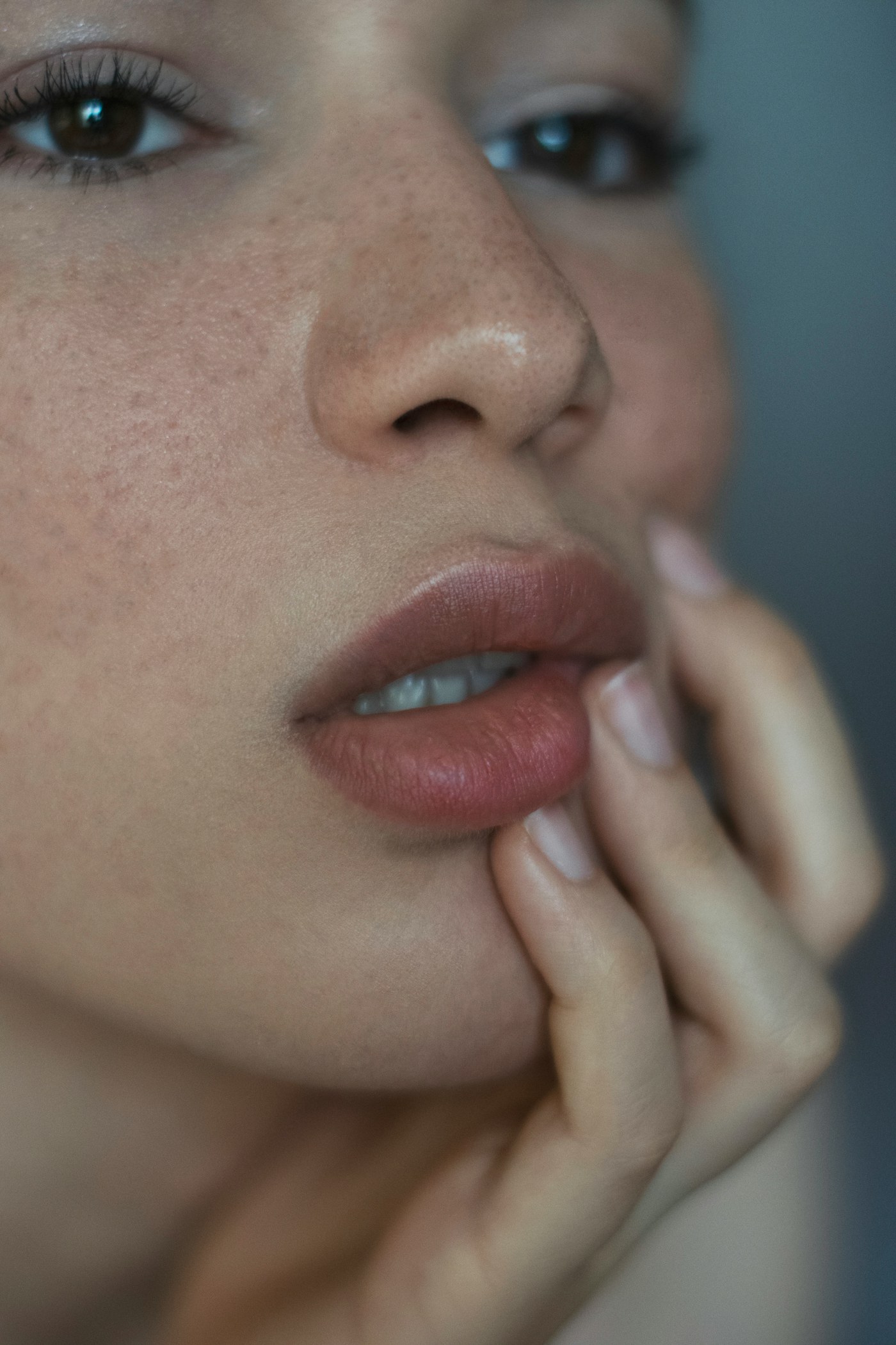 Aesthetic clinic client with luminous, well-treated skin